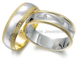 2 colour wedding ring