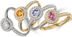 coloured diamond rings