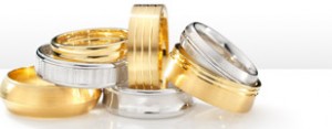 patterned wedding rings
