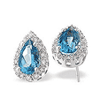 blue diamond ear rings