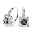 purple diamond ear rings