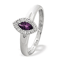 purple diamond ring]