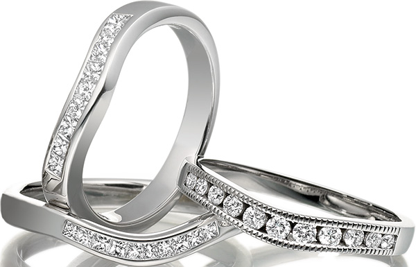 shaped wedding rings