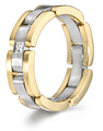 2 colour wedding ring