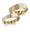 2 colour wedding rings