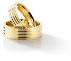 gold patterned wedding rings