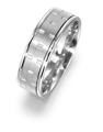 silver patterned wedding ring